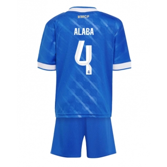 Billige Fotballdrakt Real Madrid David Alaba #4 Replika Tredjedraktsett Barn 2025-26 Kortermet (med bukser)